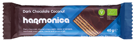 WAFELEK Z SAMOPSZY Z KREMEM KOKOSOWO - KAKAOWYM W POLEWIE CZEKOLADOWEJ BIO 40 g - HARMONICA