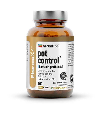 KAPSUŁKI NA KONTROLĘ POTLIWOŚCI (POT CONTROL) BEZGLUTENOWE 60 szt. - PHARMOVIT (HERBALLINE)