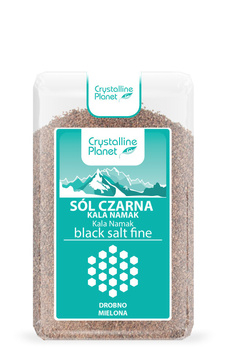SÓL CZARNA KALA NAMAK DROBNO MIELONA 600 g - CRYSTALLINE PLANET