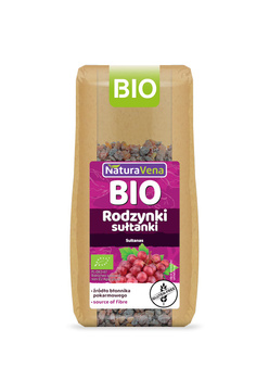 RODZYNKI SUŁTANKI BEZGLUTENOWE BIO 200 g - NATURAVENA
