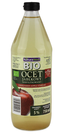 OCET JABŁKOWY 5 % NIEFILTROWANY BIO 750 ml - NATURAVENA