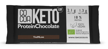 CZEKOLADA PROTEINOWA O SMAKU TIRAMISU KETO BIO 40 g - COCOA