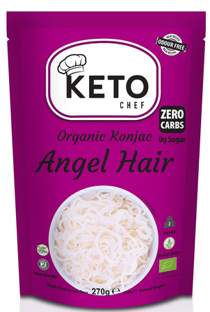 MAKARON (KONJAC) ANGEL HAIR BEZGLUTENOWY BIO 270 g (200 g) - KETO CHEF (BETTER THAN FOODS)