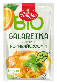 GALARETKA Z AGAREM O SMAKU POMARAŃCZOWYM BEZGLUTENOWA BIO 40 g - AMYLON