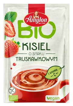 KISIEL INSTANT O SMAKU TRUSKAWKOWYM BEZGLUTENOWY BIO 30 g - AMYLON
