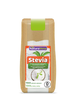 STEVIA (NA BAZIE ERYTRYTOLU I GLIKOZYDÓW STEWIOLOWYCH ZE STEWII) 150 g - NATURAVENA