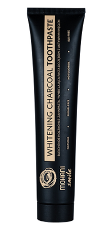 PASTA DO ZĘBÓW Z WĘGLEM AKTYWNYM BEZ FLUORU 75 ml - MOHANI