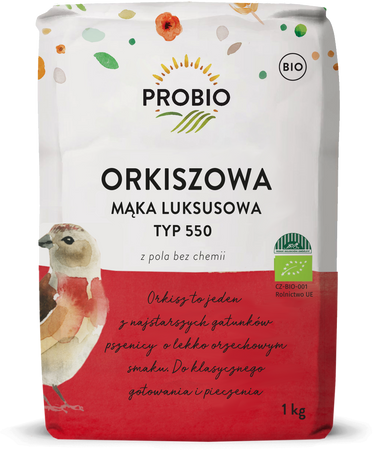 MĄKA ORKISZOWA LUKSUSOWA TYP 550 BIO 1 kg - PROBIO