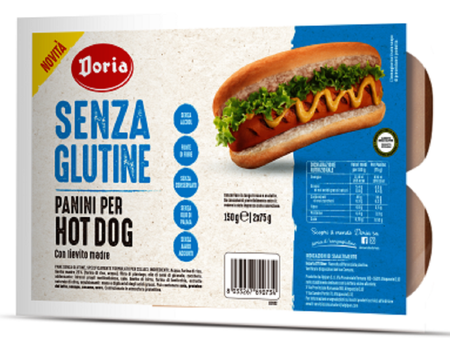 BUŁKI DO HOT DOGÓW BEZGLUTENOWE (2 x 75 g) 150 g - DORIA
