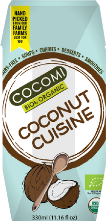 COCONUT MILK - NAPÓJ KOKOSOWY BEZ GUMY GUAR (17 % TŁUSZCZU) BIO 330 ml - COCOMI