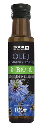OLEJ Z CZARNUSZKI TŁOCZONY NA ZIMNO BIO 100 ml - BIOOIL