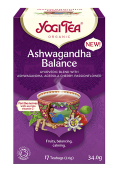 HERBATKA AJURWEDYJSKA RÓWNOWAGA Z ASHWAGANDHĄ (ASHWAGANDHA BALANCE) BIO (17 x 2 g) 34 g - YOGI TEA