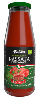 SOS POMIDOROWY PASSATA Z BAZYLIĄ BIO 680 g - VITALIANA