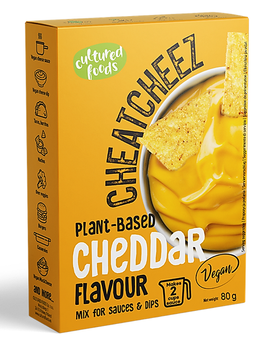 MIESZANKA NA WEGAŃSKI SOS LUB DIP O SMAKU SERA CHEDDAR BEZGLUTENOWY 72 g - CULTURED FOODS