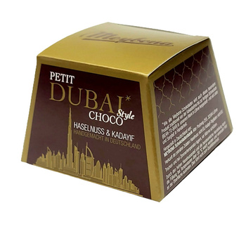 CZEKOLADA W STYLU DUBAJSKIM MLECZNA Z NADZIENIEM Z ORZECHÓW LASKOWYCH I CIASTEM KADAYIF 43 g - MEYBONA