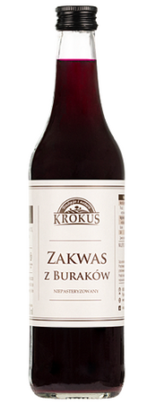 ZAKWAS Z BURAKÓW NIEPASTERYZOWANY BEZGLUTENOWY 500 ml - KROKUS