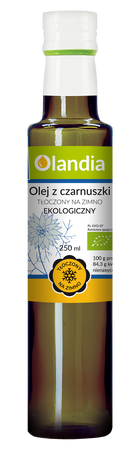OLEJ Z CZARNUSZKI TŁOCZONY NA ZIMNO BIO 250 ml - OLANDIA