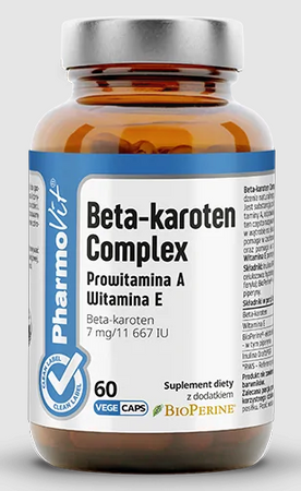 BETA-KAROTEN COMPLEX BEZGLUTENOWY 60 KAPSUŁEK - PHARMOVIT (CLEAN LABEL)