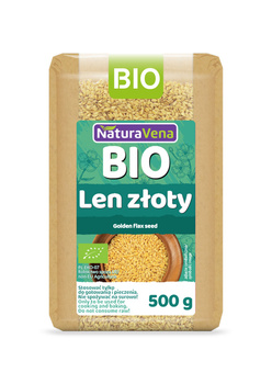 LEN ZŁOTY (SIEMIĘ LNIANE) BIO 500 g - NATURAVENA