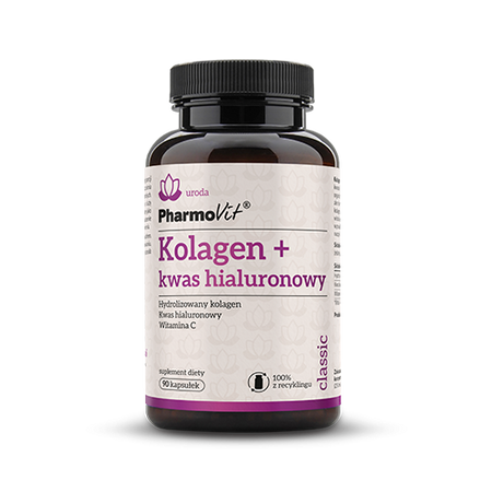KOLAGEN + KWAS HIALURONOWY BEZGLUTENOWY 90 KAPSUŁEK - PHARMOVIT (CLASSIC)