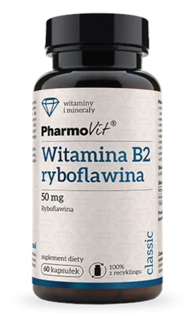 WITAMINA B2 (50 mg) BEZGLUTENOWA 60 KAPSUŁEK - PHARMOVIT (CLASSIC)