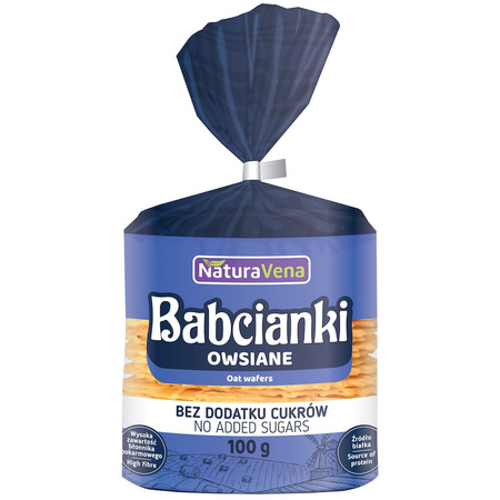 BABCIANKI OWSIANE BEZ DODATKU CUKRÓW 100 g - NATURAVENA