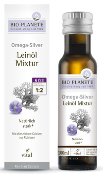 OMEGA SILVER - MIESZANKA Z OLEJEM LNIANYM (ALGI MORSKIE) BIO 100 ml - BIO PLANETE