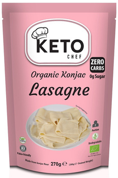 MAKARON (KONJAC) LASAGNE BEZGLUTENOWY BIO 270 g (200 g) - KETO CHEF (BETTER THAN FOODS)