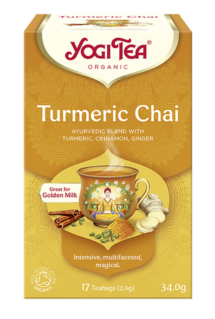 HERBATKA ZŁOTY CHAI Z KURKUMĄ (TURMERIC CHAI) BIO (17 x 2 g) 34 g - YOGI TEA