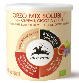 KAWA ZBOŻOWA INSTANT Z CYKORIĄ I FIGAMI BIO 125 g - ALCE NERO