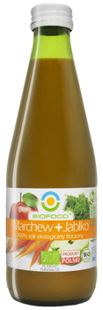 SOK JABŁKOWO - MARCHWIOWY NFC BEZGLUTENOWY BIO 300 ml - BIOFOOD