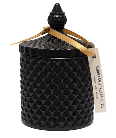 ŚWIECA SOJOWA ZAPACHOWA W KRYSZTALE SŁONY KARMEL 250 ml - YOUR CANDLE