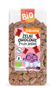 ŻELKI OWOCOWE BEZ ŻELATYNY BEZGLUTENOWE BIO 400 g - BIOMINKI