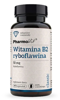 WITAMINA B2 (50 mg) BEZGLUTENOWA 60 KAPSUŁEK - PHARMOVIT (CLASSIC)