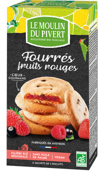 CIASTKA Z NADZIENIEM Z CZERWONYCH OWOCÓW BIO 175 g - LE MOULIN DU PIVERT
