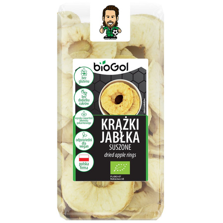 JABŁKA SUSZONE KRĄŻKI BEZGLUTENOWE BIO 50 g - BIO GOL