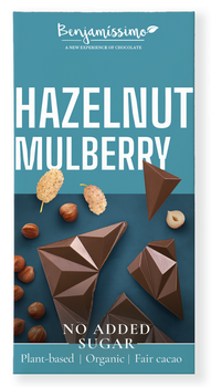 CZEKOLADA ORZECHY LASKOWE - MORWA BEZ DODATKU CUKRÓW BEZGLUTENOWA BIO 60 g - BENJAMISSIMO