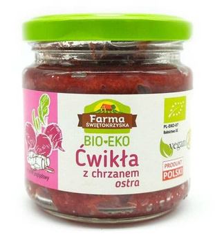 ĆWIKŁA Z CHRZANEM OSTRA BEZGLUTENOWA BIO 160 g - FARMA ŚWIĘTOKRZYSKA
