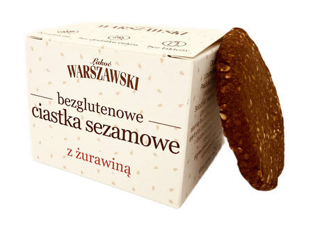 CIASTKA SEZAMOWE Z ŻURAWINĄ BEZGLUTENOWE 150 g - ŁAKOĆ WARSZAWSKI