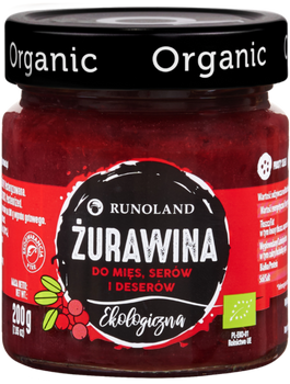 ŻURAWINA DO MIĘS, SERÓW I DESERÓW BIO 200 g - RUNOLAND