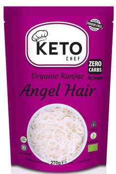MAKARON (KONJAC) ANGEL HAIR BEZGLUTENOWY BIO 270 g (200 g) - KETO CHEF (BETTER THAN FOODS)
