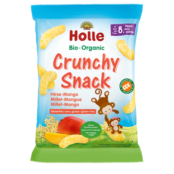 CHRUPKI JAGLANE O SMAKU MANGO BEZ DODATKU CUKRÓW BEZGLUTENOWE OD 8 MIESIĄCA BIO 25 g - HOLLE