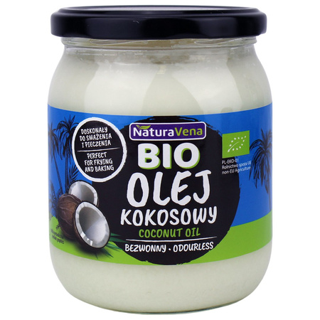 OLEJ KOKOSOWY BEZWONNY BIO 465 ml - NATURAVENA