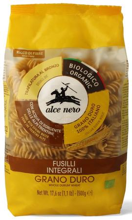 MAKARON (SEMOLINOWY RAZOWY) FUSILLI BIO 500 g - ALCE NERO