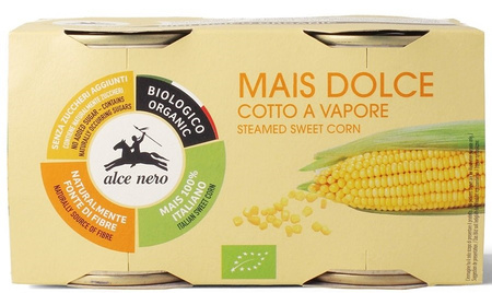 KUKURYDZA SŁODKA W ZALEWIE BIO (2 szt.) (320 g) (280 g) - ALCE NERO
