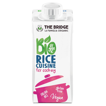 KREM RYŻOWY DO GOTOWANIA BEZ DODATKU CUKRÓW BEZGLUTENOWY BIO 200 ml - THE BRIDGE