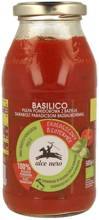 PULPA POMIDOROWA Z BAZYLIĄ BIO 500 g - ALCE NERO