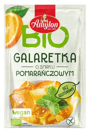 GALARETKA Z AGAREM O SMAKU POMARAŃCZOWYM BEZGLUTENOWA BIO 40 g - AMYLON