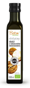 OLEJ Z ORZECHÓW MAKADAMIA TŁOCZONY NA ZIMNO KETO BIO 250 ml - BATOM