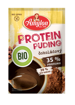 BUDYŃ PROTEINOWY O SMAKU CZEKOLADOWYM BEZ DODATKU CUKRÓW BEZGLUTENOWY BIO 45 g - AMYLON